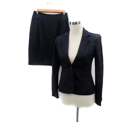 ノーリーズ スーツ セットアップ 上下 テーラードジャケット シングル ミドル丈 総裏地 タイトスカ...