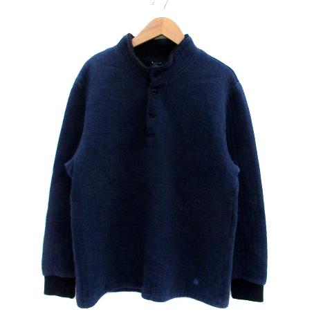 アクアスキュータム AQUASCUTUM トレーナー ハイネック 長袖 刺繍 M 紺 ネイビー /H...