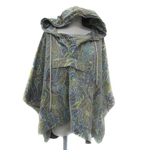 ガリャルダガランテ ジャケット ポンチョ ミドル丈 フード付き 総柄 プルオーバー 1 マルチカラー...