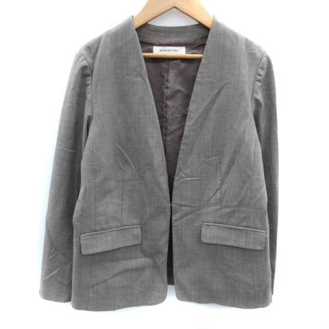 ナチュラルビューティーベーシック NATURAL BEAUTY BASIC ノーカラージャケット ミ...