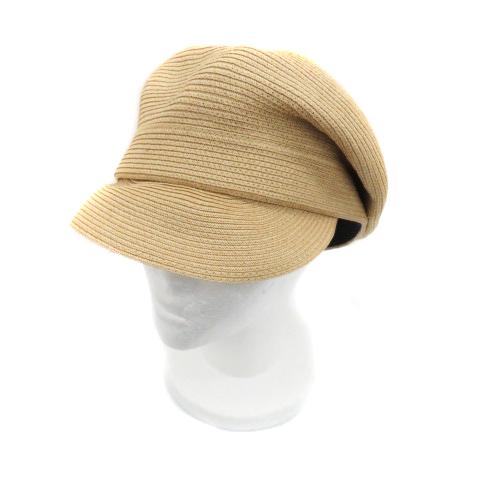 未使用品 スナイデル SNIDEL サマーキャスケット ペーパーハット 麦わら帽子 F 茶色 ブラウ...