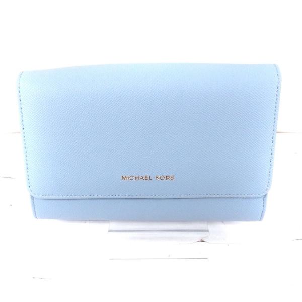 マイケルコース MICHAEL KORS セカンドバッグ スクエア チェーン ライトブルー 青 /T...