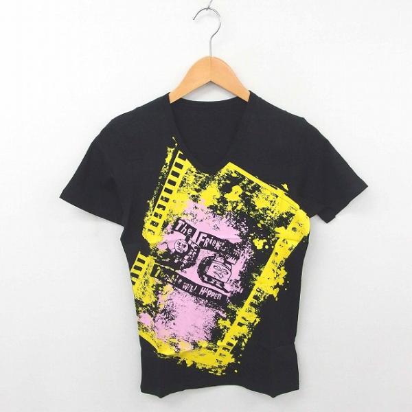 未使用品 ロエン Roen 箱付き トーマス コラボ Tシャツ カットソー Vネック プリント 綿 ...