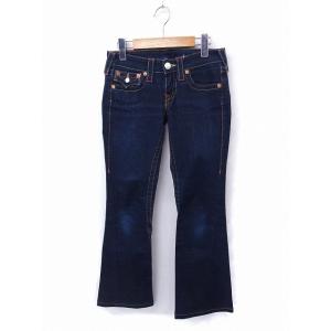 トゥルーレリジョン TRUE RELIGION パンツ デニム ジーンズ ブーツカット ロング丈 24 インディゴ /FT37 レディース【中古】【ベクトル 古着】