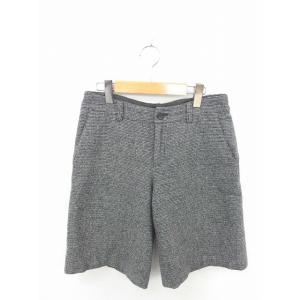 インディヴィ INDIVI パンツ ハーフ ショート ジップフライ ウール 40 グレー 灰 /TT17 レディース