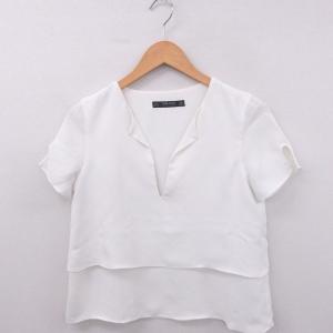 良品 FOXEY フォクシー セレナ ニット半袖ブラウス 37673 サイズ40 ブラック ホワイト レディース 古着 中古 USED FOXEY（フォクシー） 良品 セレナ ニット半袖ブラウス 37673 サイズ40
