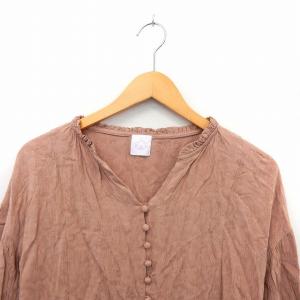 Bab ブラウス シャツ 七分袖 クルミボタン...の詳細画像4