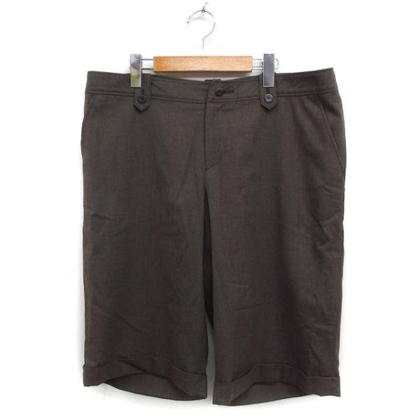 23区 オンワード樫山 ショートパンツ ハーフパンツ ロールアップ 無地 カシミヤ混 ウール大きいサ...