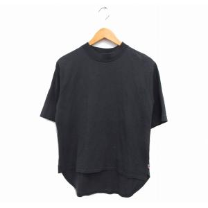 コーエン coen コットン Tシャツ カットソー 5分袖 丸首 無地 ラウンドヘム F チャコール /FT16 レディース