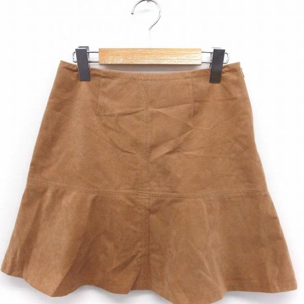 バナーバレット Banner Barrett スカート スエード フレア ミニ 無地 シンプル 36...