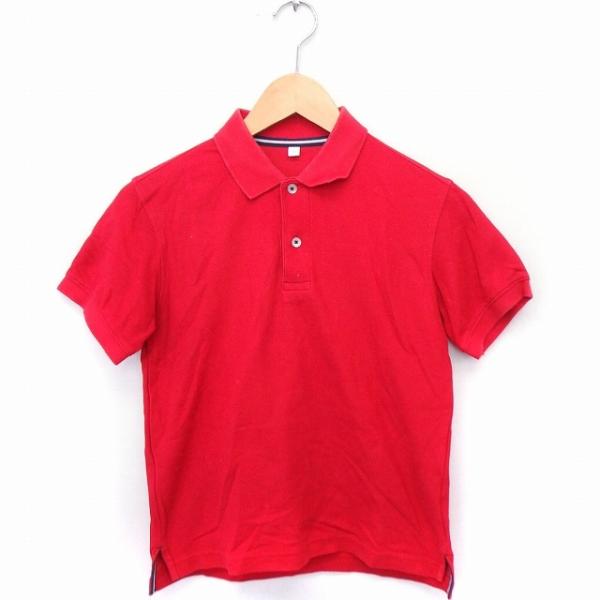 ユニクロ UNIQLO 子供服 ポロシャツ 半袖 無地 コットン 綿 150 レッド 赤 /FT9 ...