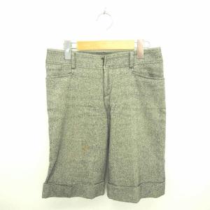 ロートレアモン LAUTREAMONT パンツ ハーフ ひざ丈 ロールアップ センタープレス ジップフライ ウール 1 グレー 灰 /TT25