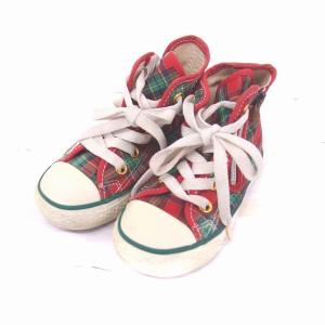 コンバース CONVERSE ALLSTAR 子供靴 スニーカー シューズ チェック ハイカット 1...