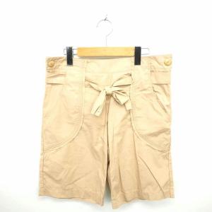 ビーシビージェネレーション BCBGENERATION パンツ ハーフ ひざ丈 無地 薄手 4 薄茶 ベージュ /TT6 レディース