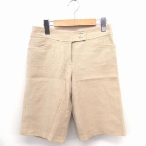 ナチュラルビューティーベーシック NATURAL BEAUTY BASIC パンツ ハーフ ショート センタープレス S ベージュ /FT28 レディース