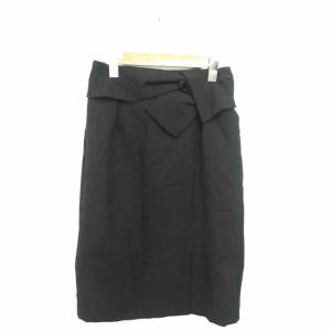 ティビ tibi BLACK DENIM GODET マキシ スカート 26 BLACK(ブラック