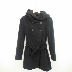 ザラ ベーシック ZARA BASIC Pコート ピーコート ロング丈 無地 ウール