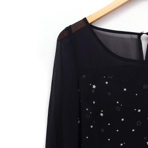 ヘザー Heather 星柄 シフォン ワンピ...の詳細画像4