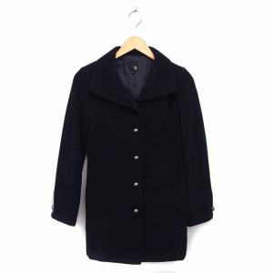 レリアン Leilian 裏地チェック カシミヤ リバーコート アウター 9