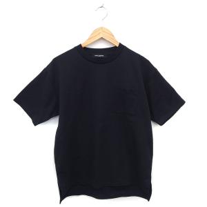 ナノユニバース nano universe カットソー Tシャツ クルーネック コットン混 シンプル 半袖 M 黒 ブラック /NT7 メンズ