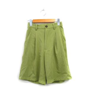 レイカズン Ray cassin ハーフパンツ ギャザー シンプル F グリーン 緑 /KT32 レディース