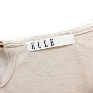 エル ELLE 七分袖 ブラウス 切替 シフォ...の詳細画像2