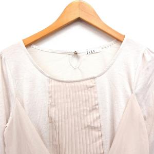 エル ELLE 七分袖 ブラウス 切替 シフォ...の詳細画像3