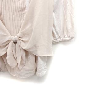 エル ELLE 七分袖 ブラウス 切替 シフォ...の詳細画像5