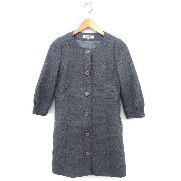 ナチュラルビューティーベーシック NATURAL BEAUTY BASIC ノーカラー コート アウ...