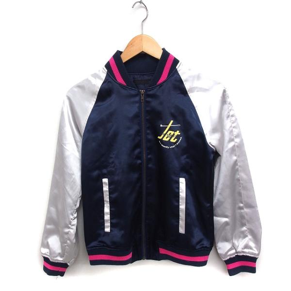 イマージュ iMAGE スカジャン  ジャンパー アウター プリント 9 ネイビー 紺 /FT14 ...