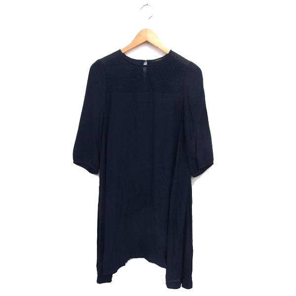 アメリカンラグシー AMERICAN RAG CIE レース フレア ワンピース ひざ丈 透け感 ボ...