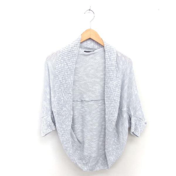 リフレクト Reflect カーディガン ニット トッパー ラメ ドルマンスリーブ 五分袖 9 グレ...
