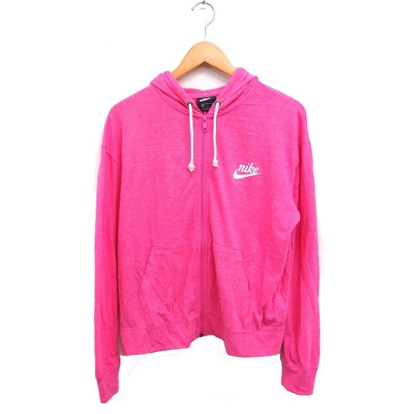 ナイキ NIKE 国内正規品 ジップアップ パーカー ロゴプリント コットン 綿 XL ピンク /F...