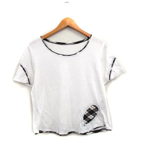 センソユニコ Senso unico i+mu カットソー Tシャツ 半袖 コットン 40 ホワイト...