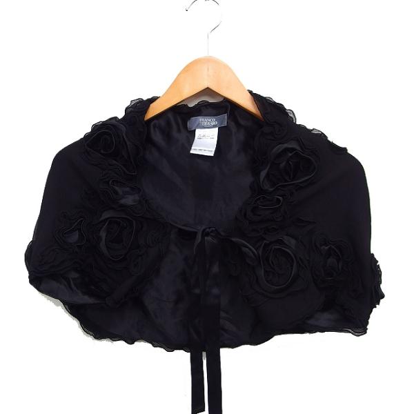 フランコフェラーロ FRANCO FERRARO パーティーボレロ シルク フラワーモチーフ ブラッ...