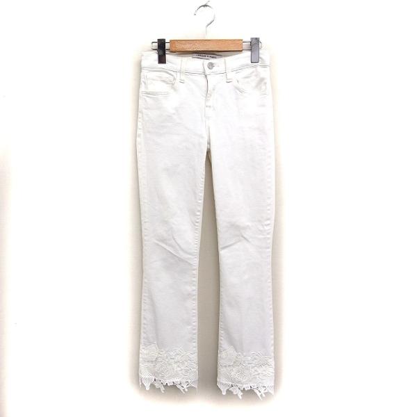 ジェイブランド J BRAND セオリー Theory 裾レース スキニー スリム パンツ コットン...