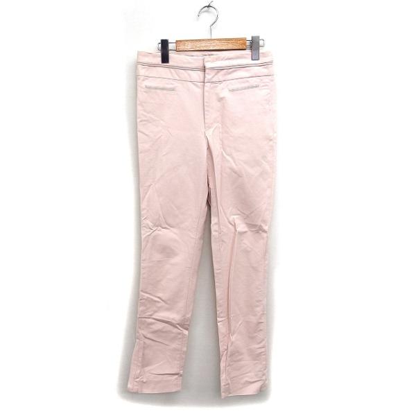 ザラウーマン ZARA WOMAN スキニー スリム パンツ 裾ZIP 無地 コットン 綿 36 ピ...