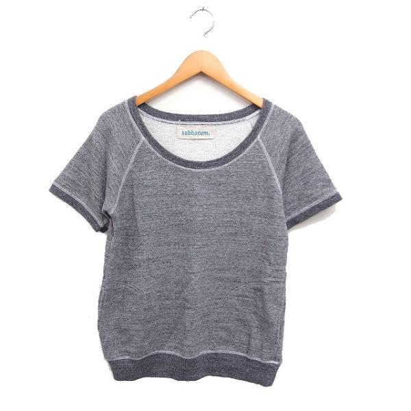 サバタム sabbatum スウェット Tシャツ カットソー 半袖 ジュエルネック コットン 綿 グ...