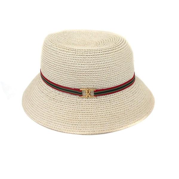 ロベルタディカメリーノ Roberta di Camerino 麦わら帽子 ハット シンプル アイボ...