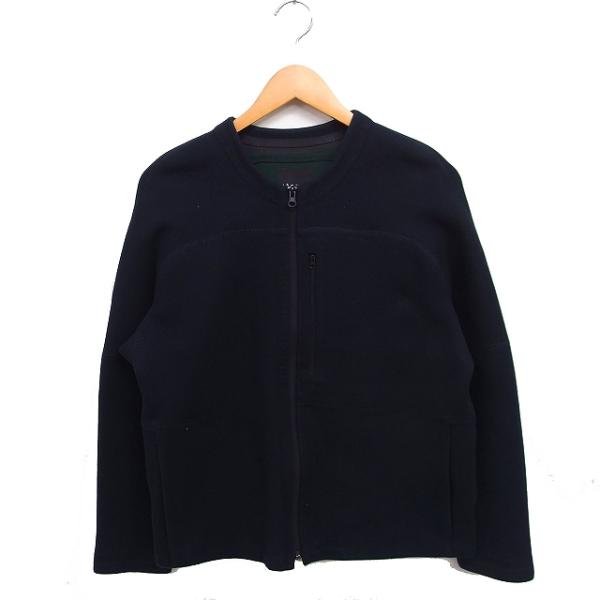 セオリー Theory + コットン ノーカラー ジャケット 無地 S ブラック 黒 /FT17 レ...