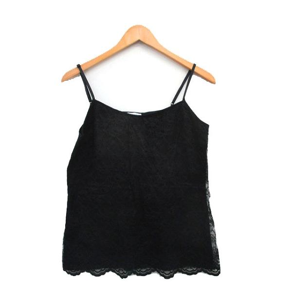 ナラカミーチェ NARA CAMICIE キャミビスチェ レース コットン IV ブラック 黒 /K...