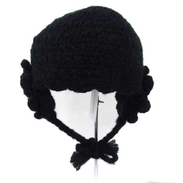 未使用品 カオリノモリ kaorinomori タグ付き ニット帽 ニットキャップ モチーフ フリン...
