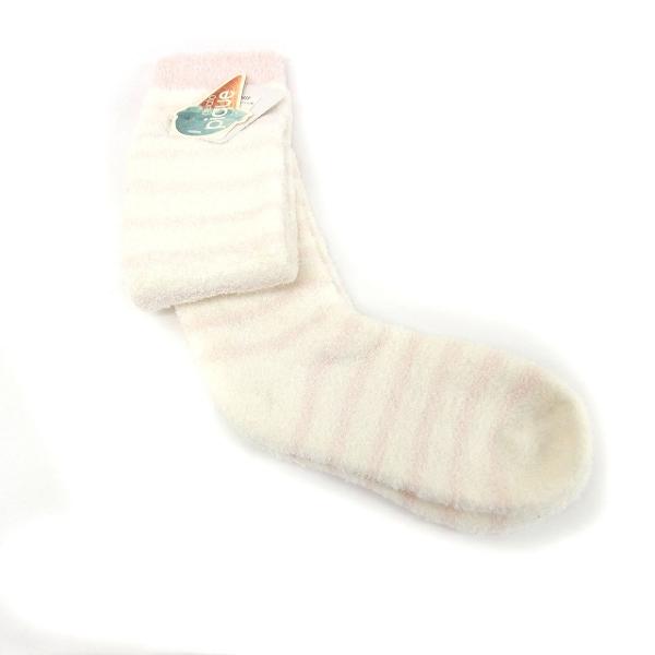 未使用品 ジェラートピケ gelato pique タグ付き ボーダー ロング ソックス 靴下 もこ...