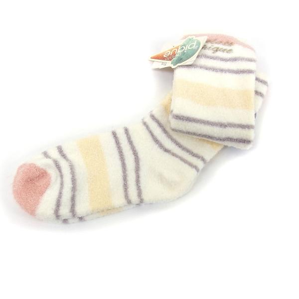 未使用品 ジェラートピケ gelato pique タグ付き ボーダー ロング ソックス 靴下 もこ...