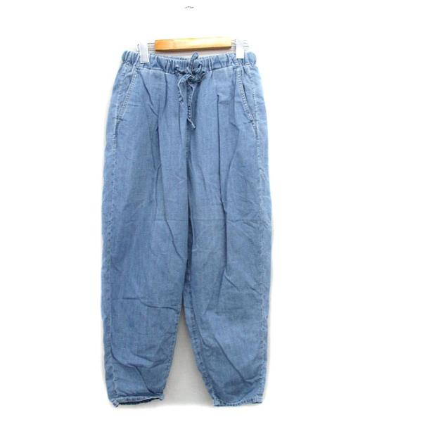 サキュウ caqu デニム イーシーパンツ ウォッシュ加工 1 ブルー 青 /KT6 レディース