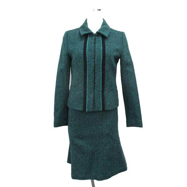 ジルスチュアート JILL STUART セットアップ セレモニースーツ ツイード レース ウール ...