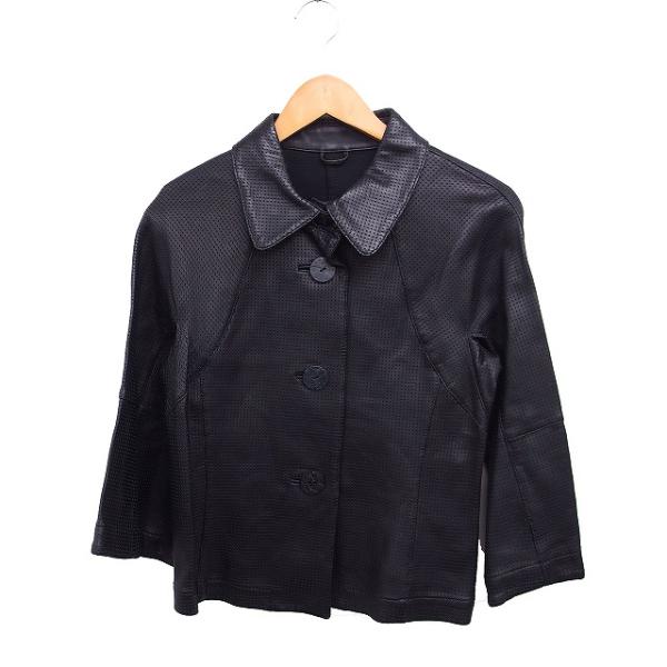 TOKYO FUR bel gusto メッシュ レザー ジャケット 7分袖 羊革 11 ブラック ...