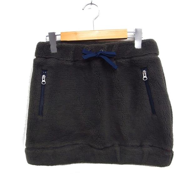 ヘリーハンセン HELLY HANSEN フリース ミニ スカート アウトドアウエア M チャコール...