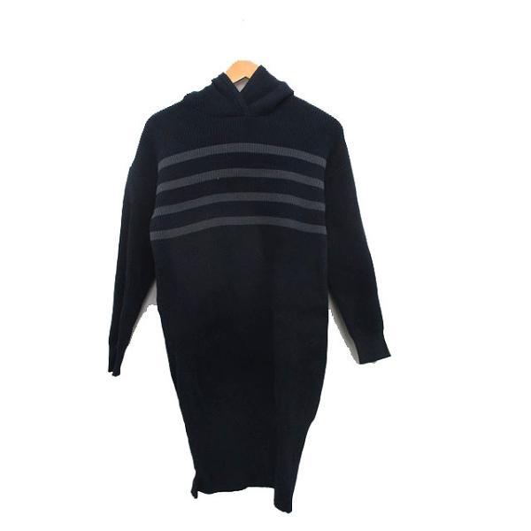 アメリカンラグシー AMERICAN RAG CIE リブ ニット ワンピース ロング 長袖 フード...