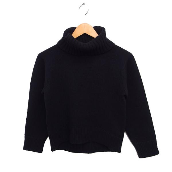 23区 オンワード樫山 タートルネック ニット セーター 長袖 カシミヤ混 ウール 無地 32 ブラ...